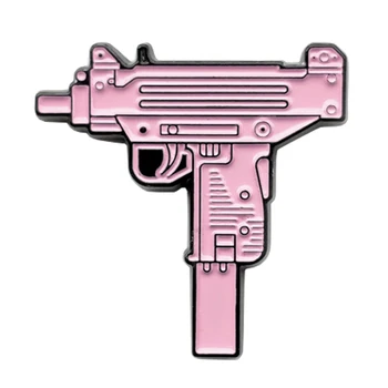 UZI püstolkuulipilduja Pääsme Roosa Micro SMG Tulirelva Pin-80ndate Retro Trendikas Kollektsioon Naistele