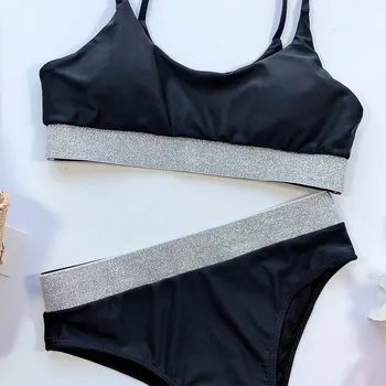 Ujumine Sobib trikoo Kõrge Vöökoht Seksikas peep varba kingad Prindi Bikiinid 2021 Naiste Ujumistrikoo Naiste Ujumisriided Push Up Bikinis Komplekt
