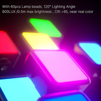 Ulanzi VL49 Mini Foto LightingRGB LED Video Valgus 2000mAh Kaasaskantav Tasku Vlog Täitke Kerge Nutitelefoni DSLR SLR Lamp