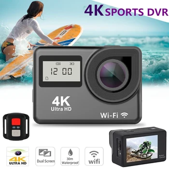 Ultra HD 4K Action Kaamera Puutetundlik Ekraan, WiFi, 12 MP 30m Minna Veekindel Pro 170D Sport DV-Helmet-Video-Camera Remote Control