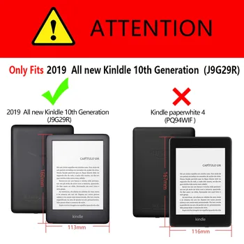 Ultra Slim Katta Kõik Uus Kindle 10. Põlvkonna puhul Kindle 10 2019 Auto Magada, Ärkan Kaitsev Kest