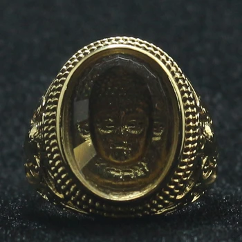 Unisex 316L Roostevabast Terasest Lahe Uusim Gold-Värv Buddha Uusim Ringi 156530
