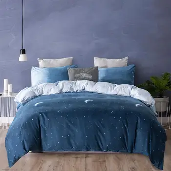 Unistav Kuu Star trööstija voodipesu komplekt voodipesu komplekt Queen King tekikott set Bedclothes Tekk Kate + Padjapüür kodutekstiili