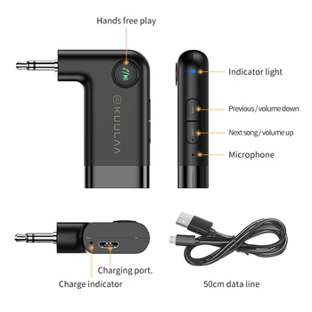 Universaalne 2 In 1 Juhtmeta Bluetooth-5.0-Vastuvõtja, Saatja, Adapter, 3,5 mm Pistik Auto Muusika, Audio Aux A2dp Kõrvaklappide Vastuvõtja