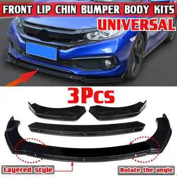 Universaalne Auto esistange Lip Body Kit Spoiler Splitter Difuusor Protector Kate AUDI A3 A4 A5 S3 S4 S5 RS5 S-line A6 A7 A8