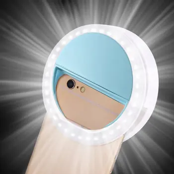Universaalne Selfie LED Flash Ringi Kerge Kaasaskantav Selfie Lamp Mobiiltelefoni Objektiiv iPhone XS Max Samsung Helendav Rõngas, Klipp