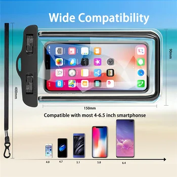 Universaalne Veekindel Telefon Case For iPhone 12 11 Pro X-XR, XS MAX 8 7 6 6s Pluss Mobiil Kata kott Kott Juhtudel Helendav Veekindlad