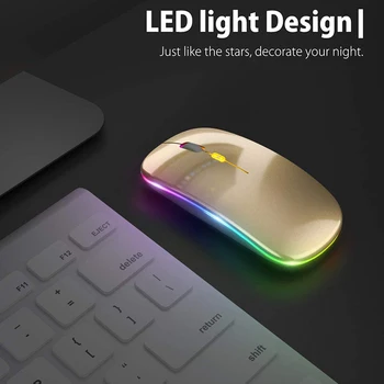 [Upgrade] LED Juhtmeta Hiir, Mobiil Optiline Office Hiir USB & Type-C Vastuvõtja, Sülearvuti,