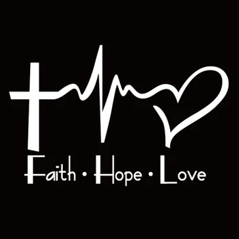 Usk, Lootus, Armastus Vinüül Kleebis Auto Cartoon Jeesus Kristliku Religioosse Piibli Salm Auto Akna Keha Kaunistamine