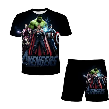 Uue Super-kangelane Hulk - Spiderman Suvel 2tk Komplekti Laste Riided Komplekti Tops+püksid, Sobib Poistele Tshirts lühikesed Püksid 4 5 6 7 8 9-14 Aastat 113565