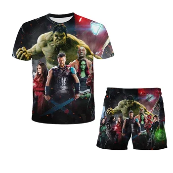 Uue Super-kangelane Hulk - Spiderman Suvel 2tk Komplekti Laste Riided Komplekti Tops+püksid, Sobib Poistele Tshirts lühikesed Püksid 4 5 6 7 8 9-14 Aastat