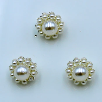 Uued 10tk 11mm Ring Metall, Vaik Pearl Särgi Õmblemine Nupud Rõivaste Kaunistamise Tarvikud Cufflinks Krae Nupud