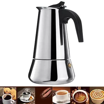 Uus 100ml/200ml/300ml/450ml Kaasaskantav Espresso kohvimasin Moka Pot Roostevabast Terasest Kohvi Õlletehase Veekeetja Pot Pro Barista