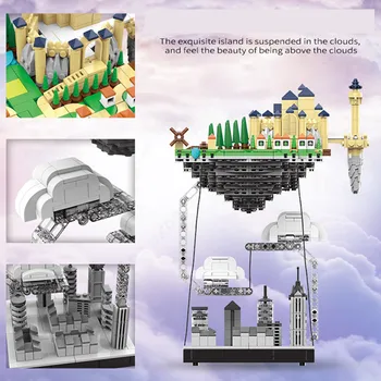 Uus 1096PCS Ideid Filmi Seeria Magic Castle Tensegrity üle Taeva Skulptuurid Anti Gravitatsiooni ehitusplokk Tellised Mänguasi Lapsele Kingitus