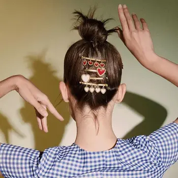 Uus 1tk Korea Metallist Kulla Värvi Südames, Juukse Klambrid Juuste Aksessuaarid Naistele Vintage Sulamist Juuksed Sõrmed Hairgrip Dropshipping