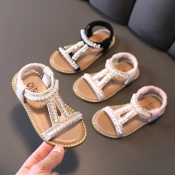 Uus 2021 Mood Laste Sandaalid Rooma Kingad Baby Kids Tüdrukute Suve Pärl Princess Sandaalid Tüdrukute Sandaalid Rannas Sandaalid 1-8Y