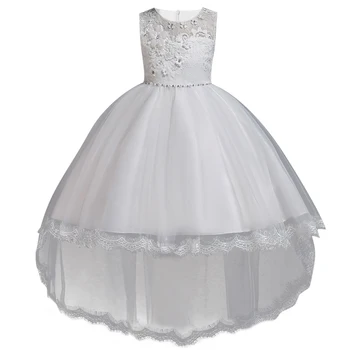 Uus 2021 Suvel Lapsed Kleidid Tüdrukute pulmakleit Elegantne Tikand Pool Sifonki Väikelapse Tüdrukud Dress Laste Riided 12Y 112344