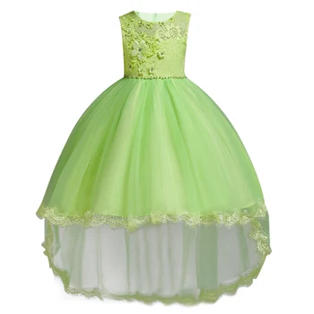 Uus 2021 Suvel Lapsed Kleidid Tüdrukute pulmakleit Elegantne Tikand Pool Sifonki Väikelapse Tüdrukud Dress Laste Riided 12Y