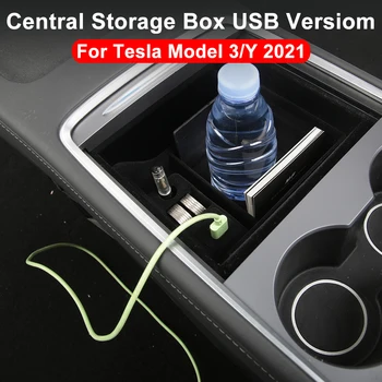 Uus 2021 Tesla Model3 / Y HUB Tesla Model 3 Lisaseadmed-USB-Jaoturi Hub Docking Station Kiirus Max Hub Extender Laadija