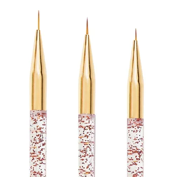 Uus 3 Tk Professional Nail Brush Set Uv Gel Tõmba Pliiatsiga Maniküür Harjad Disain Lill Maali Pen Peep Varba Kingad Läbipaistev Rod