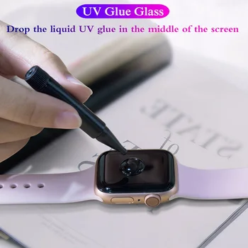 Uus 3D Kaardus Täielikult Katta Klaasi Apple iWatch Seeria SE 6 5 4 40mm 44mm UV-Klaas Ekraani Kaitsekile Sarja 1 2 3 38mm 42mm