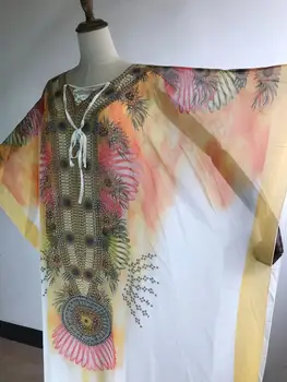 Uus Aafrika Dashiki Naiste Mood Abaya Stiilne Sifonki Kangast Prindi Lahti Pikk Kleit Vaba Suurus + Sees