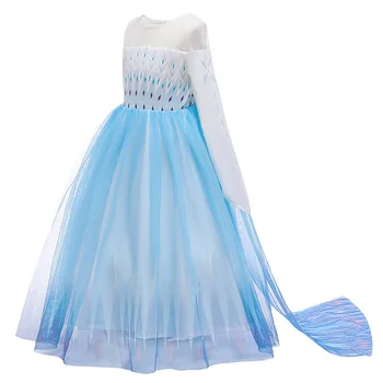 Uus Cosplay Tüdruk Printsess Kleidid Elsa Anna Kleit Lapsed Festival Pool Kleit Laste Lume Kuninganna Fantaasia Baby Kostüüm