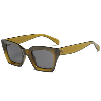 Uus Fashion Square Retro Päikeseprillid Naistele, Meestele Luksus Brändi Liiga Klaasid Kollane Must Sõidu UV400