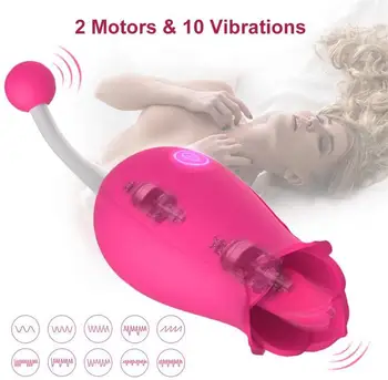 Uus G-spot Köniinsä Roosa Vibraator Kliitori Stimulaator Keele Tutti Lakkuda Massaaž Masturbator Suulise Vibrador Sugu mänguasjad Naiste