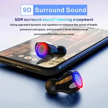 Uus IPX7 Veekindel Sport TWS Traadita Kõrvaklappide Müra vähendamise Kõrvaklapid Muusika Bluetooth-5.0 5D Sügav Bass Earbuds 6H Playtimes
