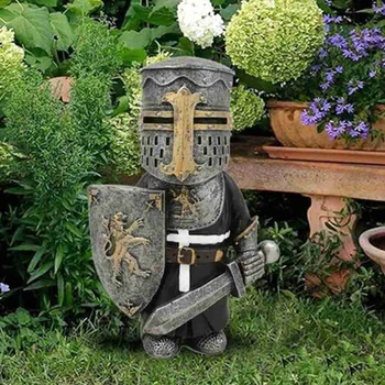 Uus Knight Kääbus Guard Vaik Kuju Väljas Hoov Kaunistamiseks Aed Sõdur Rüütel Guard Statuette Armor Miniatuurne Skulptuur 71900