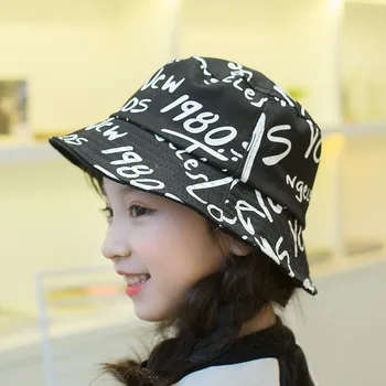 Uus Laste Tähtedega Trükitud Kopp Müts Mood Kevad-Suvi Väljas Panama Tüdruk Hip-Hop Mütsid Päikesekaitsetoodete Lapsed Kalamees Mütsid