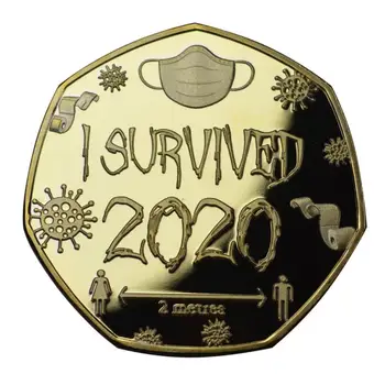 Uus Loominguline Suveniiride 2020 Ommemorative Pinnatud Mündi Kullatud Laekuva Kingitused Medalid Suveniiride Komplekti Монеты Mündid