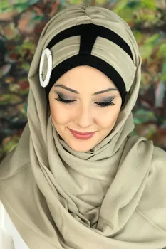 Uus Mood 2021 Islami Headscarf Turban Naise Müts Kevad-Suve Sall Luu Beež Värv Lukk Vöö Valmis Sall