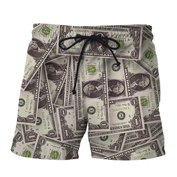 Uus Mood Meeste Beach Raha Dollari 3D Print lühikesed Püksid Naljakas Pardal Lühikesed Streetwear Mees Spordirõivad, Lühikesed Püksid, pikad Püksid, Rõivad 138315