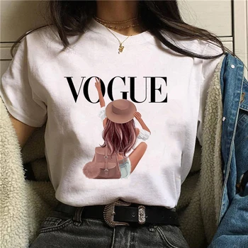 Uus Mood Naiste T-Särk Tüdruk Vogue Prindi Tops Tee Naiste Lühikesed Varrukad Tshirt Harajuku Tee Särgid 90s T-särk Graafiline Tops Tee