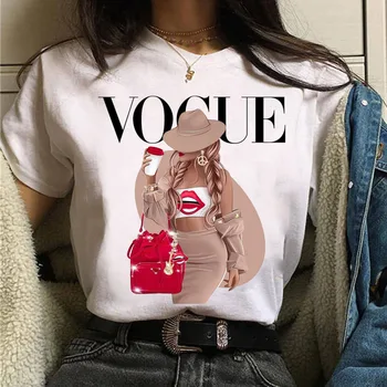 Uus Mood Naiste T-Särk Tüdruk Vogue Prindi Tops Tee Naiste Lühikesed Varrukad Tshirt Harajuku Tee Särgid 90s T-särk Graafiline Tops Tee