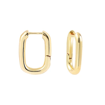 Uus Mood Paks Ring Ringi Niidid Tekstuuriga Hoop Kõrvarõngad Naistele Kulla Värvi Minimalistlik Disain Safety Pin-koodi Lukustuse Kõrvarõngad