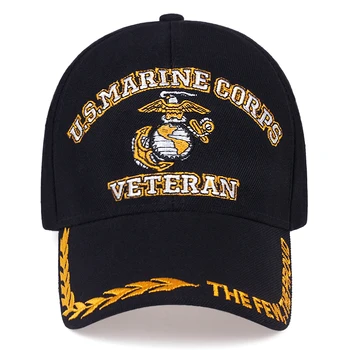 Uus Mood USA merejalaväe Veteran mõned uhked Kübarad Kiri Tikitud Mütsid Uhkelt Mere USMC Must Baseball Caps