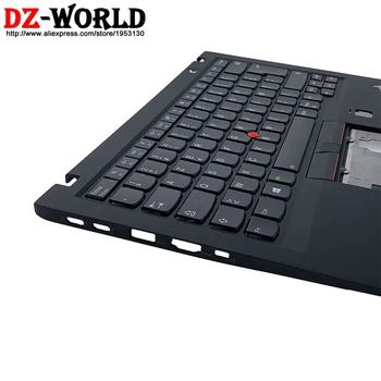Uus Originaal Kest C Kate Palmrest tähega prantsuse Taustvalgustusega Klaviatuur Lenovo Thinkpad X1 Carbon 5th Gen Sülearvuti 01LX511