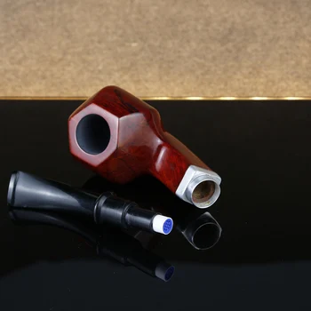 Uus Punane Sandaal Puidust Toru 9mm Filter Suitsetamine Tubaka Toru vaba tööriistade komplekt Kuusnurk Pot Suitsetamise Toru Käsitöö Puidust Toru 120875
