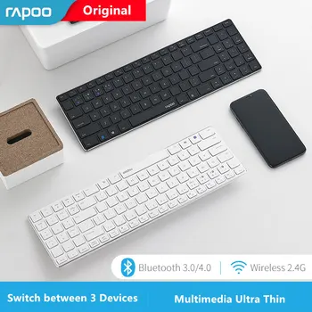 Uus Rapoo E9300 Bluetooth/2.4 G, Multi-Meedia 5.6 mm Ultra-Slim Juhtmeta Klaviatuur Sülearvutid Lauaarvutid ARVUTI, millel on 3-Seadmeid Ühendada
