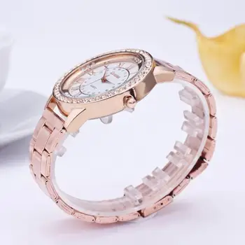 Uus Relogio Feminino Kuulsa Brändi Gold Crystal Genfi Vabaaja Quartz Watch Naiste Roostevabast Terasest Kleit Kellad Meestele Kella Kuum