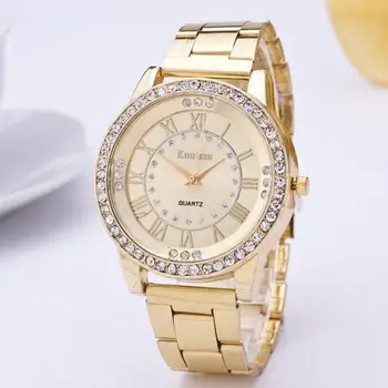Uus Relogio Feminino Kuulsa Brändi Gold Crystal Genfi Vabaaja Quartz Watch Naiste Roostevabast Terasest Kleit Kellad Meestele Kella Kuum