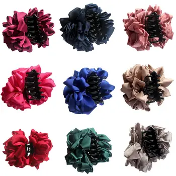 Uus Seksikas Suur Silk Flower Vibu Juuksed Küünis Lõualuu Klippe Naiste Juuste Klambrid Tüdrukute Pulm Barrettes Juuksed Tarvikud