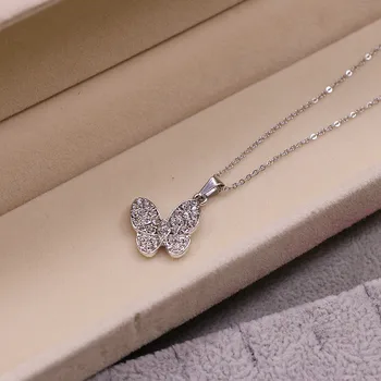 Uus Sulam, Teemant Butterfly Kaelakee Naine Ins Fashion Korea Retro Väike Värske Clavicle Kett Ehete Hulgimüük