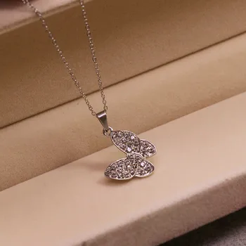 Uus Sulam, Teemant Butterfly Kaelakee Naine Ins Fashion Korea Retro Väike Värske Clavicle Kett Ehete Hulgimüük