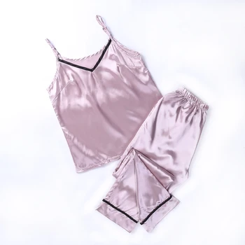 Uus Trendikas 2TK Naiste Lady Silk Satin Pidžaama Komplekt Pyjama Sleepwear Siserõivad Homewear vest+Pant Sleepwear Nightwear