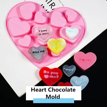 Uus inglise Armastus südames kujuga Silikoonist Vormid diy Kommi, Šokolaadi Seep Hallitusseened Fondant Kook Dekoreerimiseks Vahendid Köök Bakeware