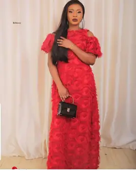 Uus stiil Aafrika Naiste riided fashion Erilist villane kangas lahti pikk kleit suurus XL XXL